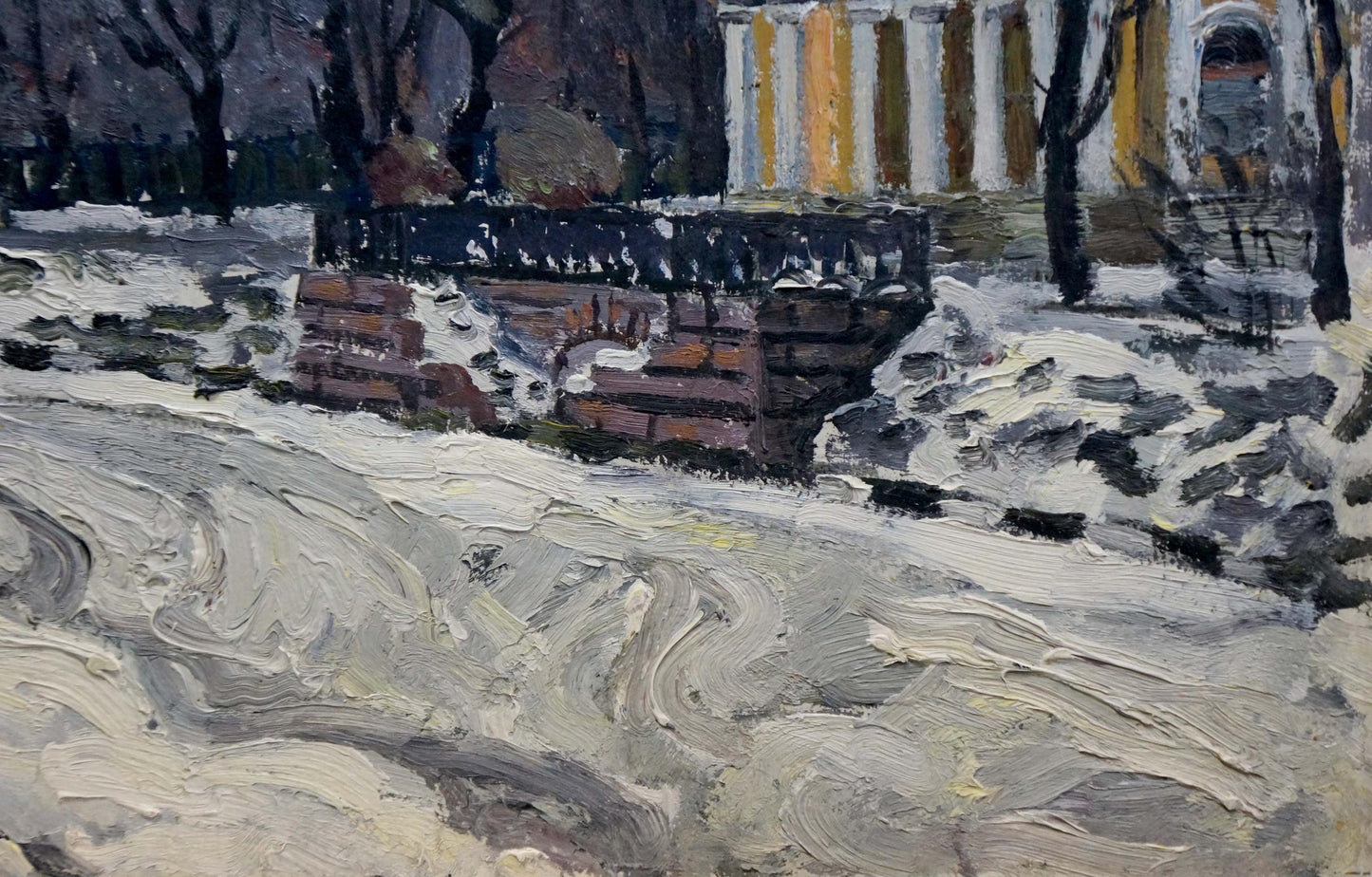 Oil painting Spring Leningrad Karpov Yuri Fedorovich