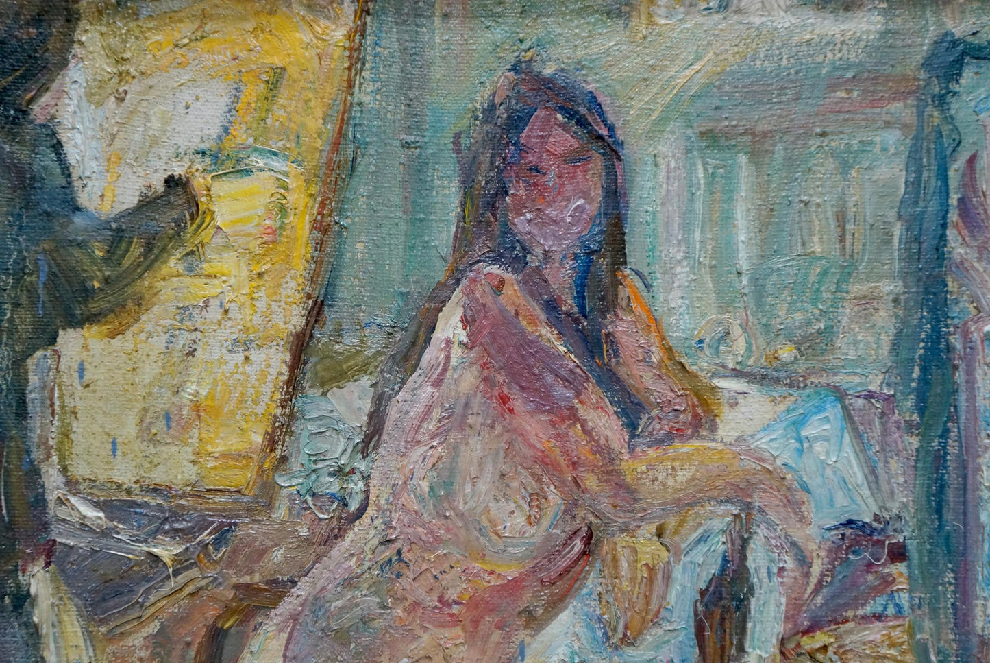 Oil painting Portrait of a naked girl Lebedeva Valentina Nikolaevna