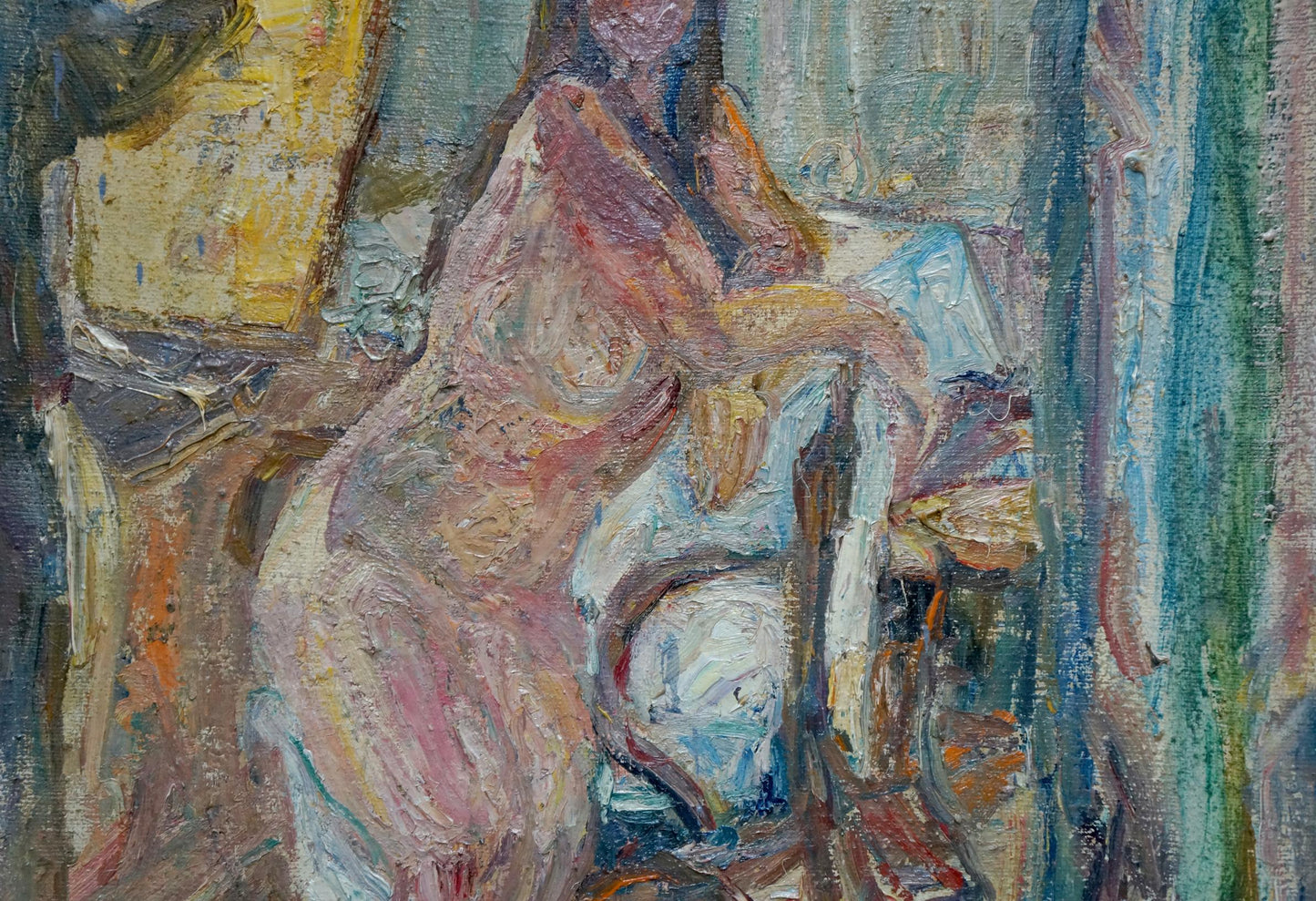 Oil painting Portrait of a naked girl Lebedeva Valentina Nikolaevna