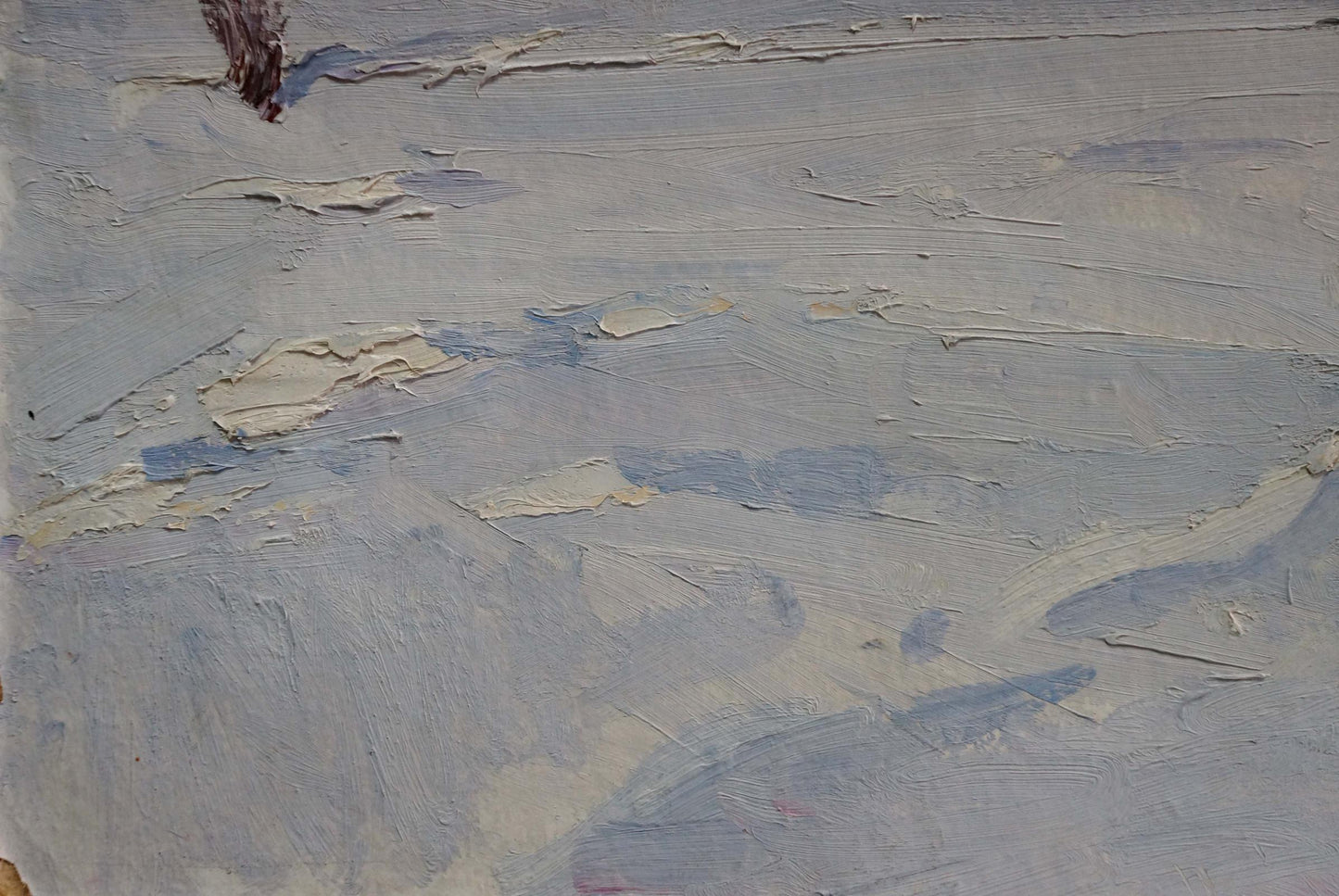 Oil painting Winter landscape Petrov Georgy Petrovich