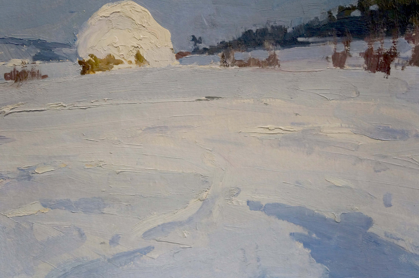 Oil painting Winter landscape Petrov Georgy Petrovich