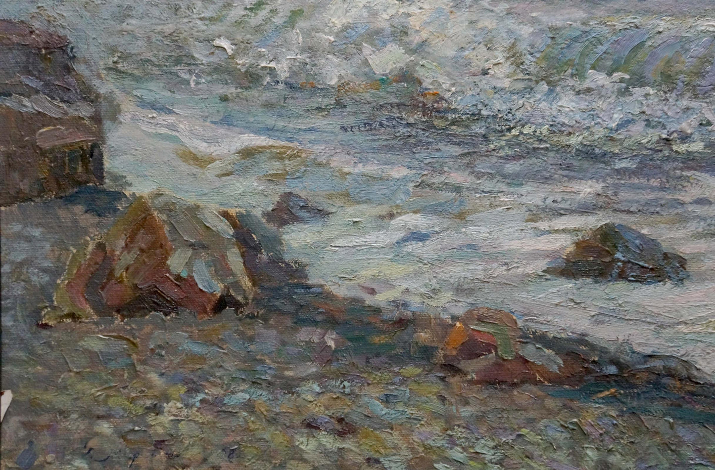 Oil painting Raging sea Suponin Petr Mikhailovich