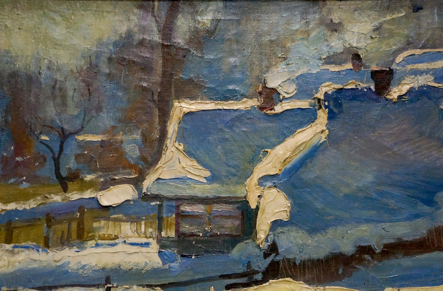 Oil painting Winter has come Petrov George Petrovich