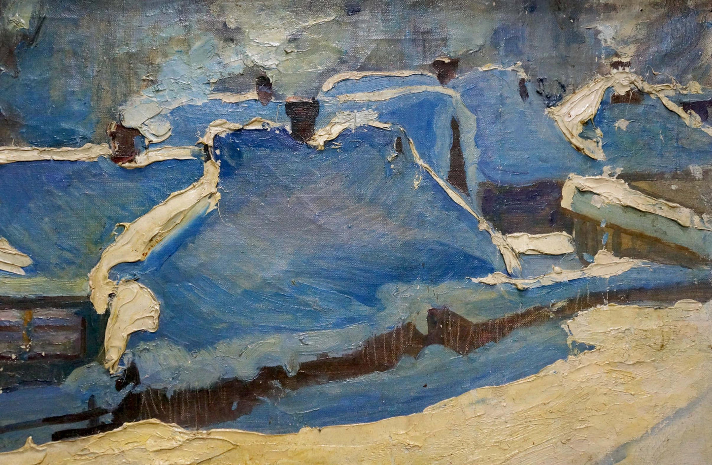 Oil painting Winter has come Petrov George Petrovich