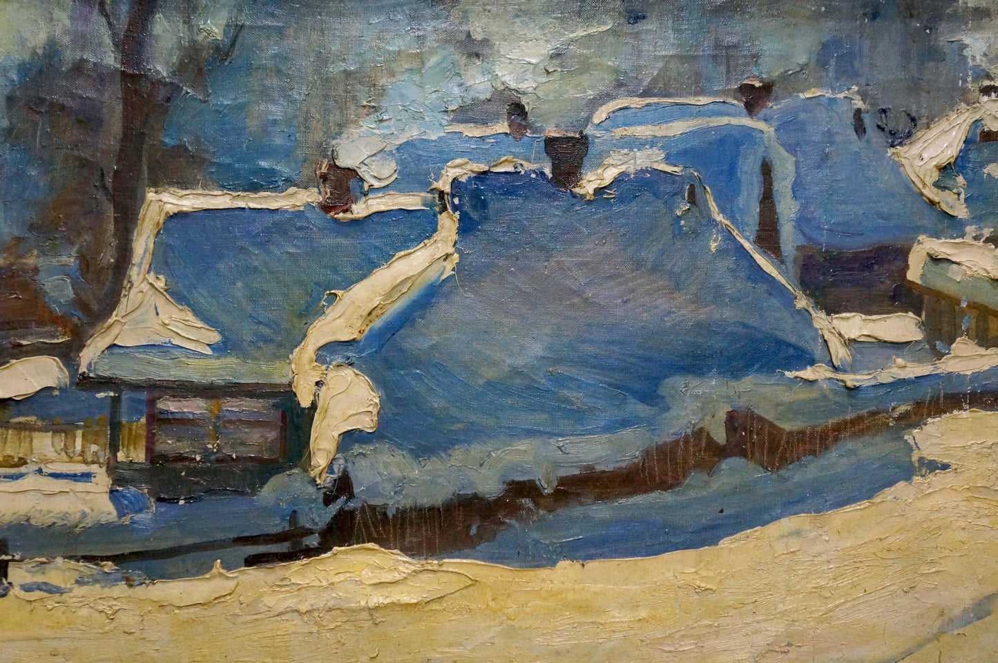 Oil painting Winter has come Petrov George Petrovich