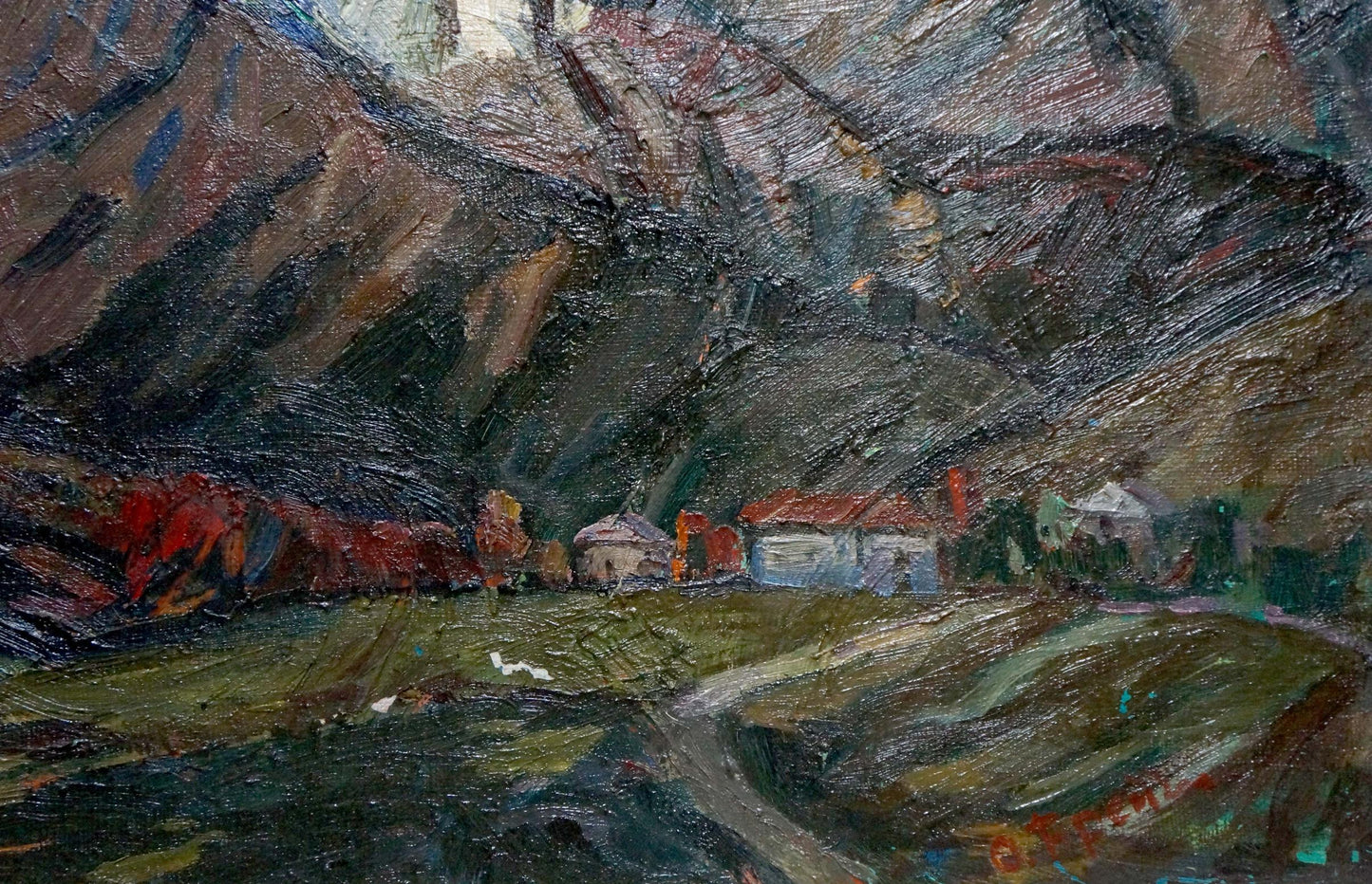 Oil painting Mountains landscape Brendel Olga Vladimirovna