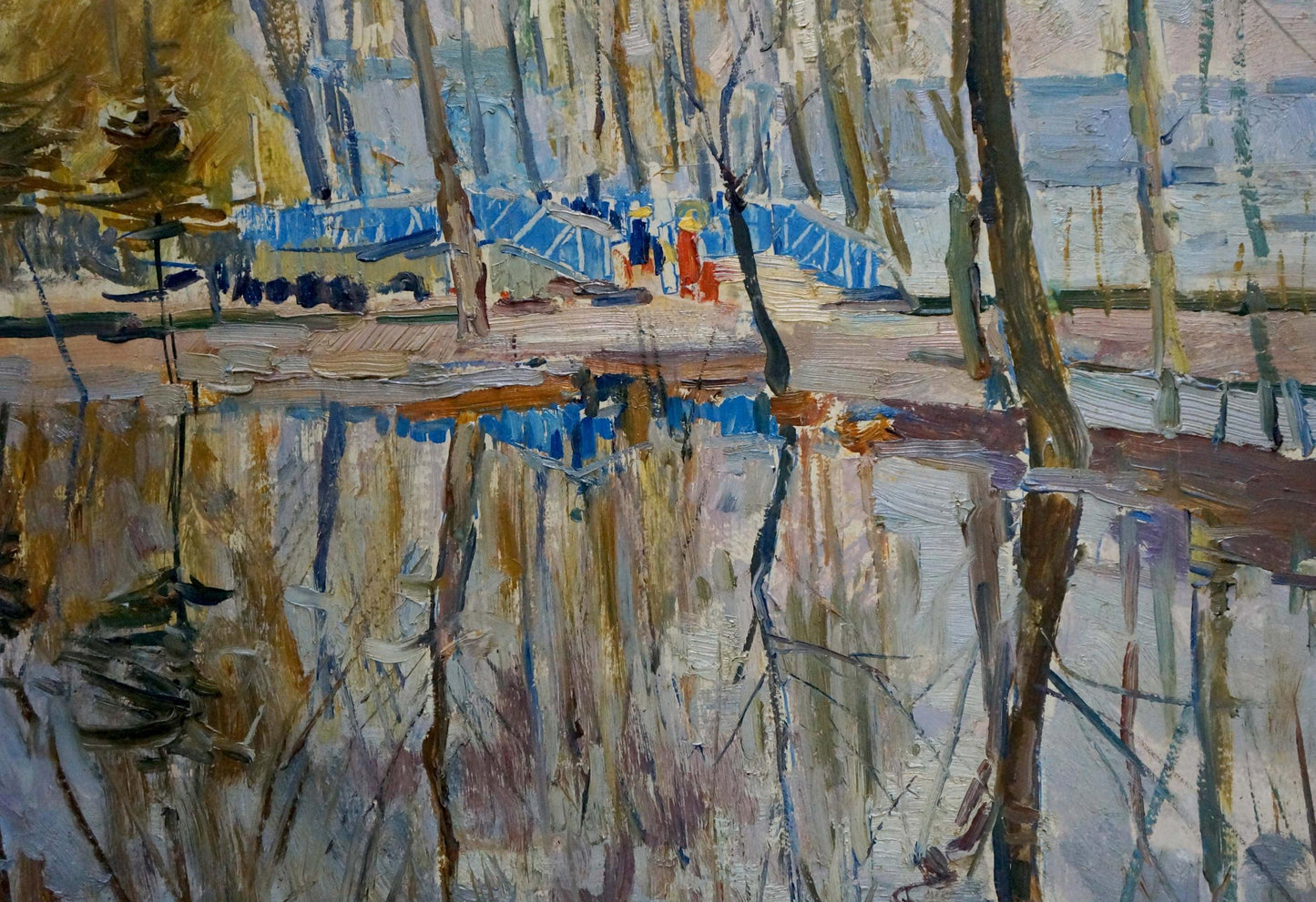 Andrey Zinovievich Tkachenko captures spring's essence in the park with oil