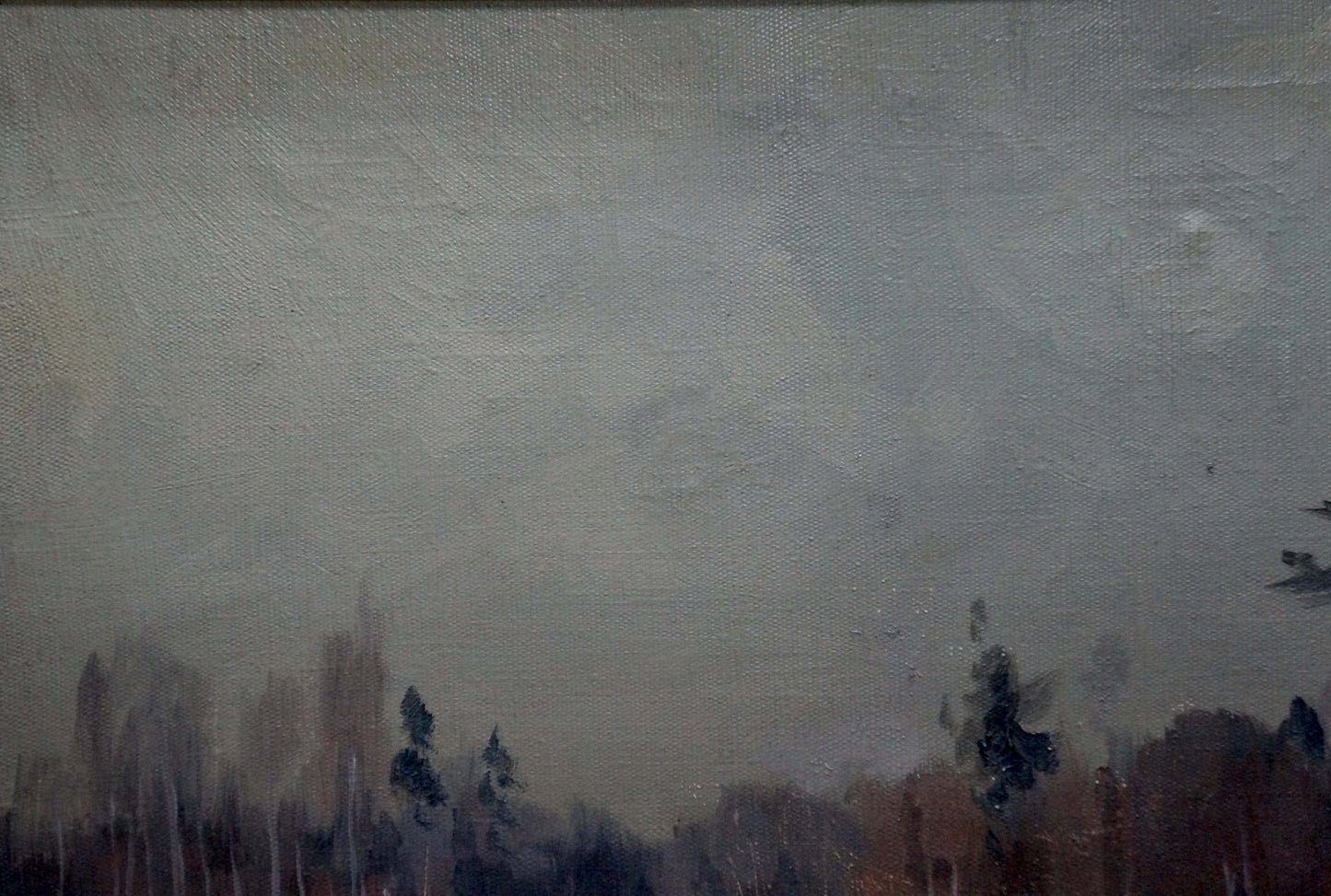 Oil painting Winter landscape An artist from Stavropol