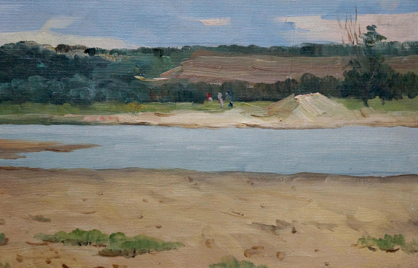 Oil painting River landscape An artist from Stavropol