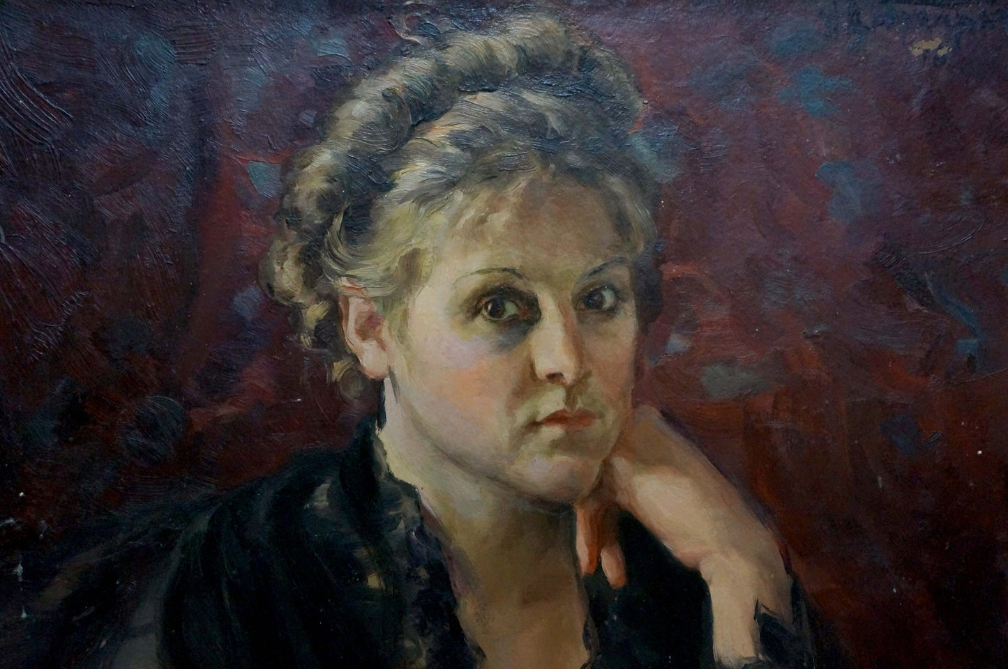 Oil painting Woman portrait N. Dobronravov