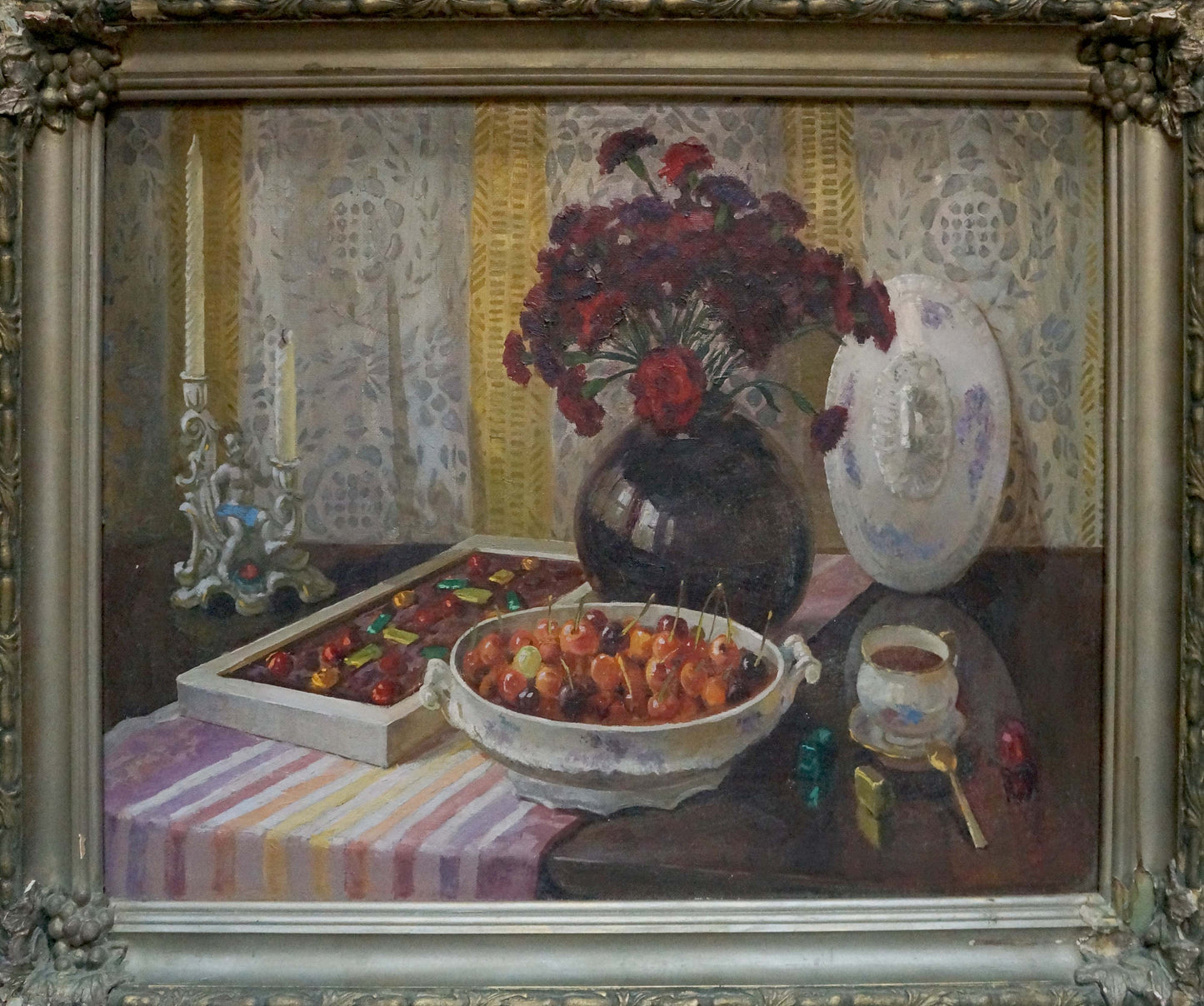 Oil painting Still life with cherries Ozernikov Vladimir Borisovich