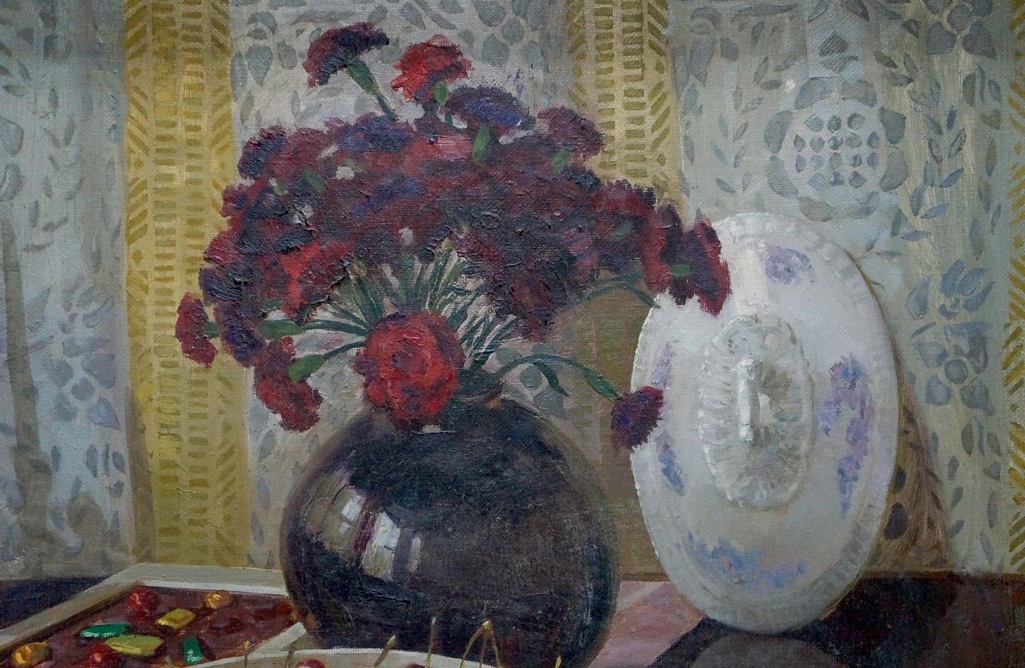 Oil painting Still life with cherries Ozernikov Vladimir Borisovich