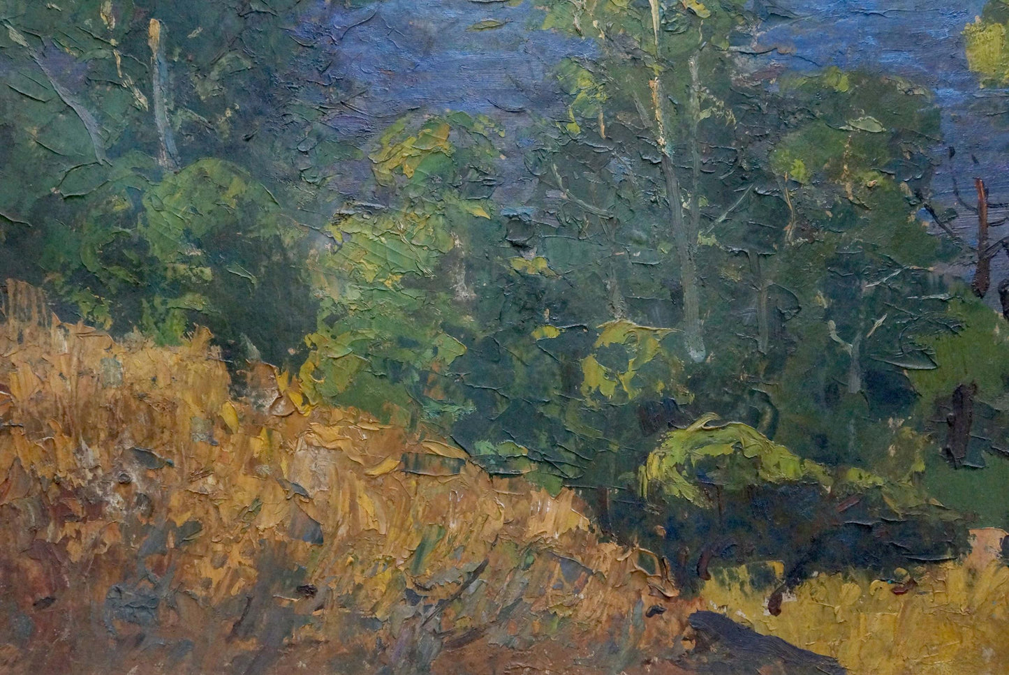 Oil painting River landscape Egorov Boris Kuzmich