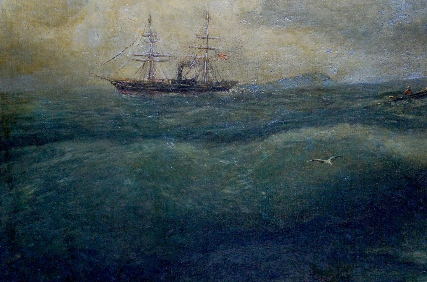 Oil painting Raging sea