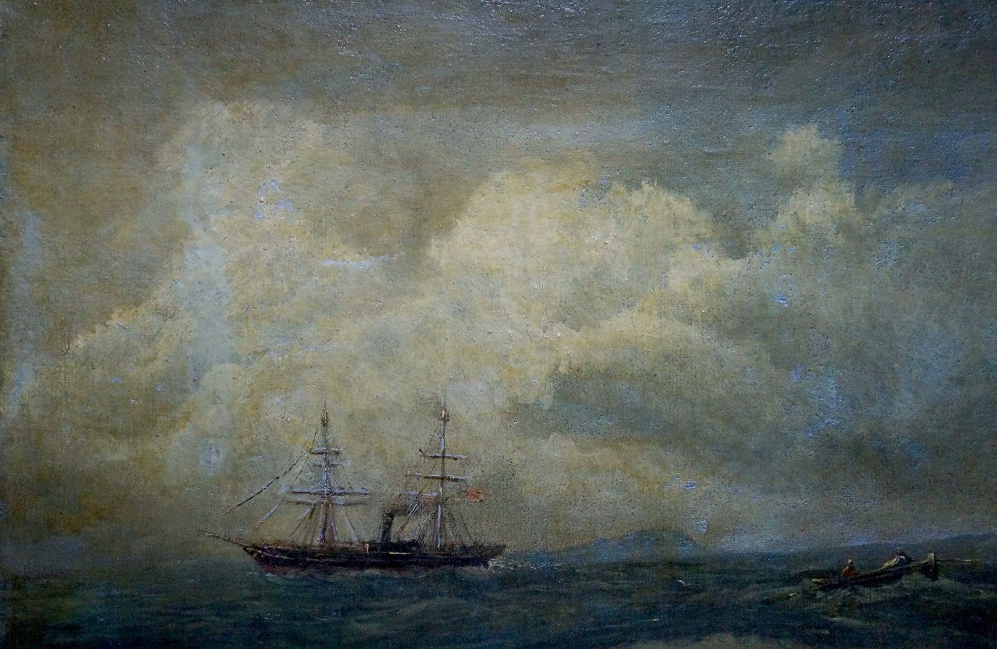 Oil painting Raging sea
