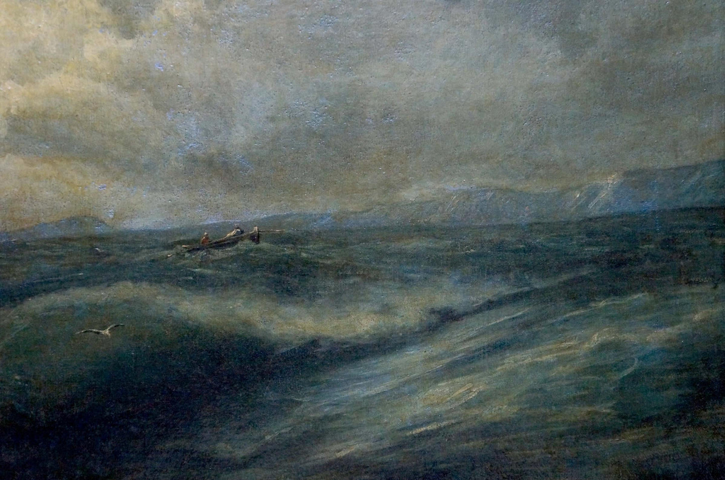 Oil painting Raging sea