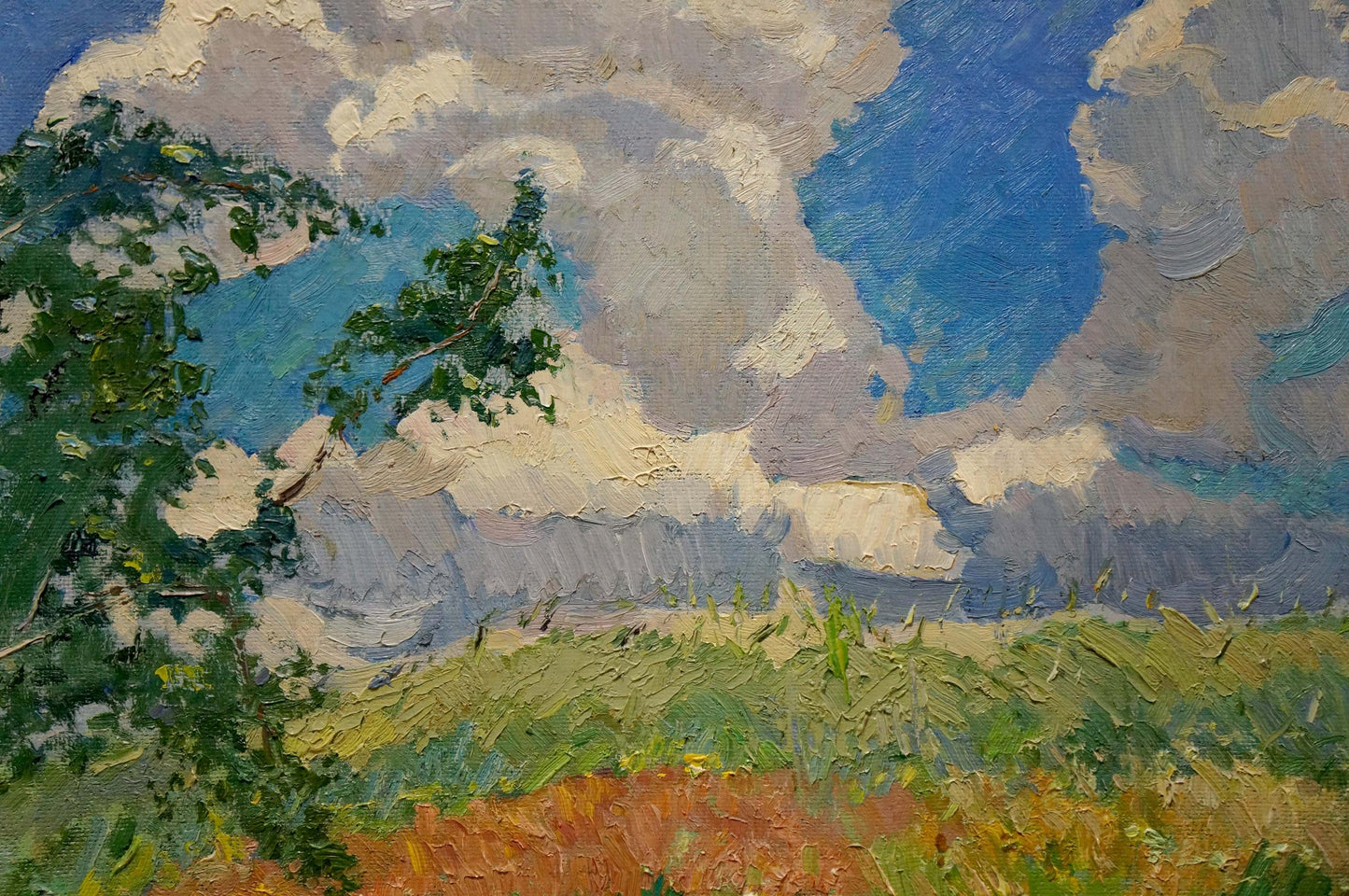 Oil painting Hot summer landscape Viktor Sevastyanov