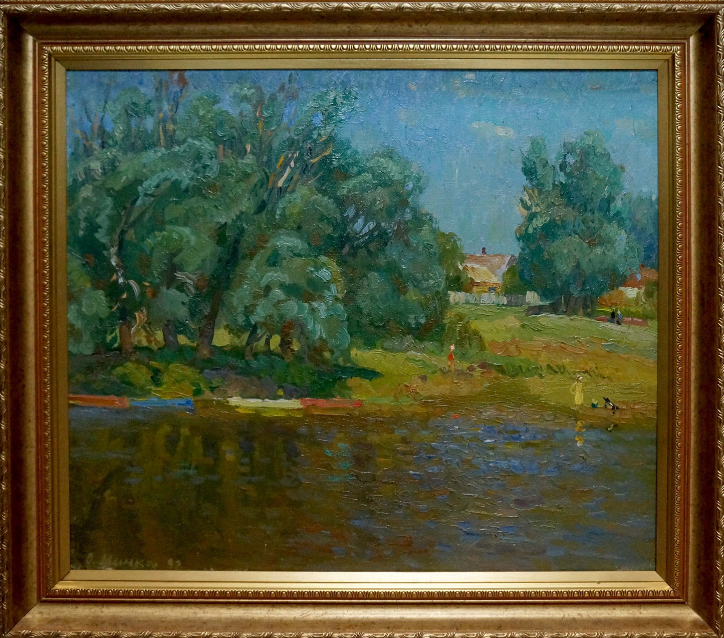 Oil painting Summer landscape Mynka Alexander Fedorovich