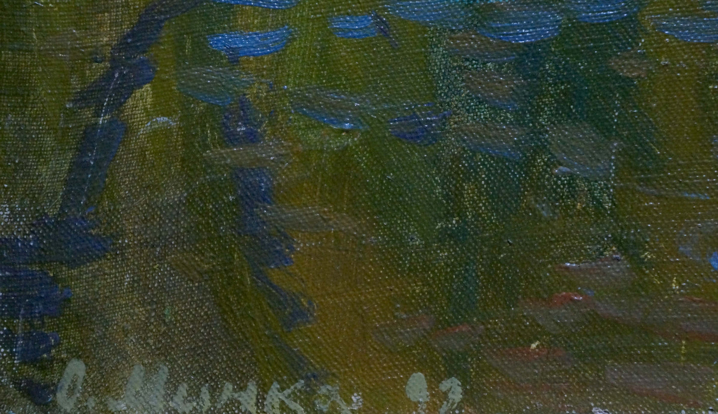 Oil painting Summer landscape Mynka Alexander Fedorovich