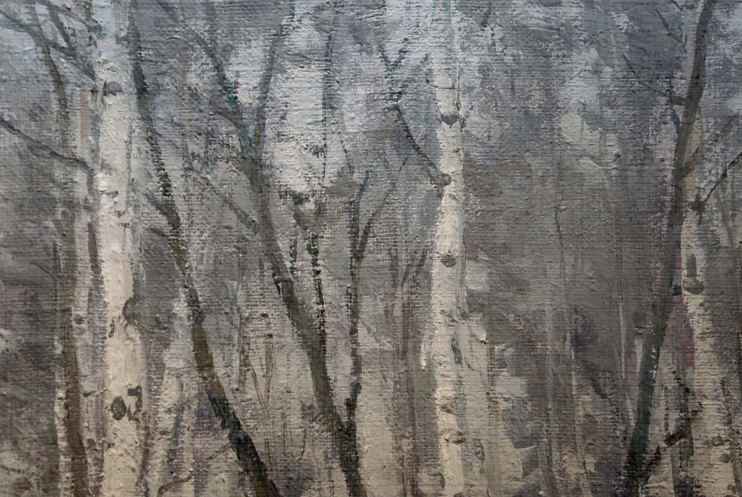 Oil painting Winter forest landscape Plamenitsky Anatoly Alexandrovich