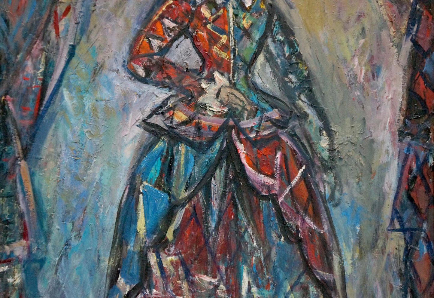 Oil painting Before the performance Lushin Alexander Fedorovich