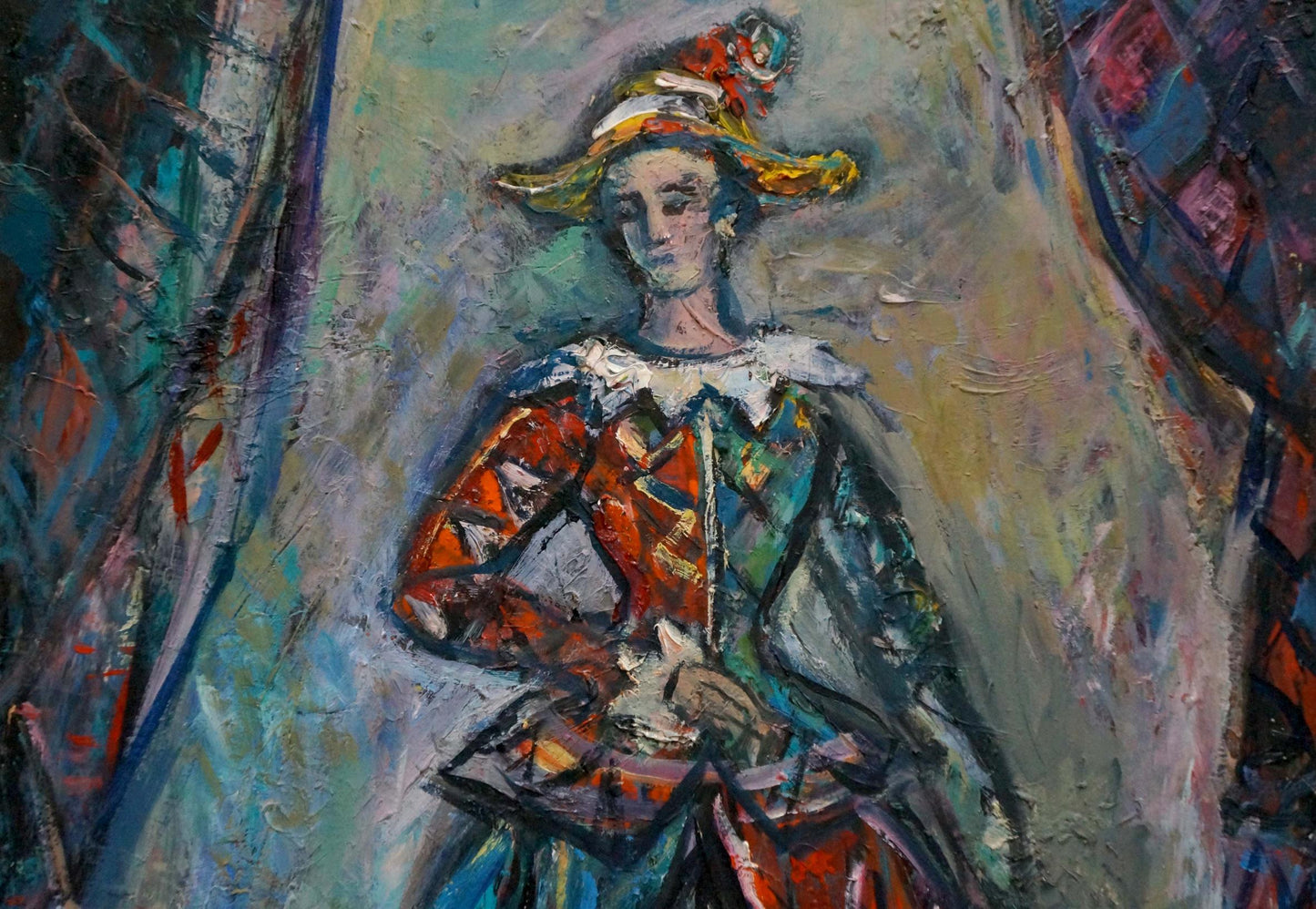 Oil painting Before the performance Lushin Alexander Fedorovich