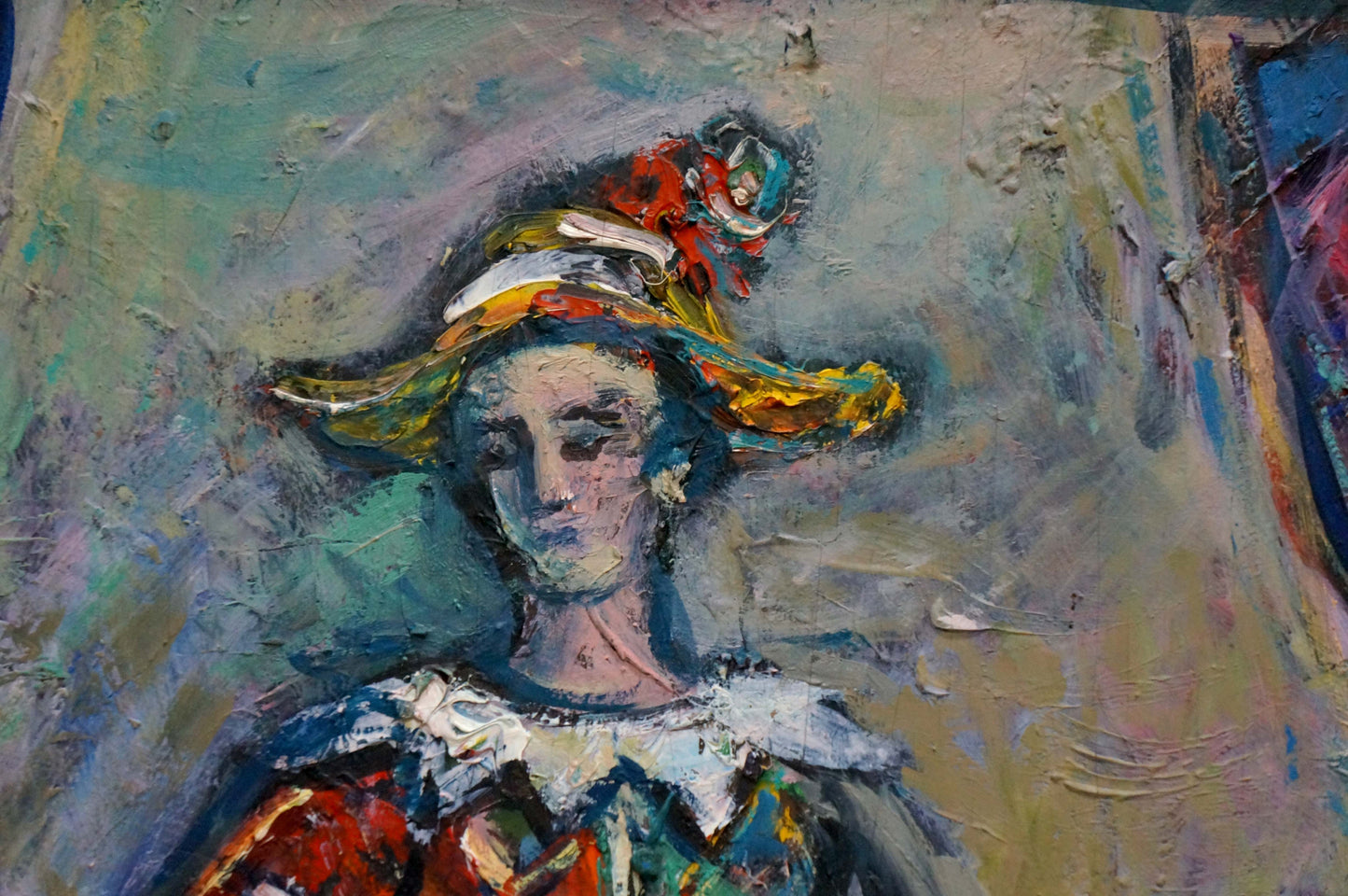Oil painting Before the performance Lushin Alexander Fedorovich