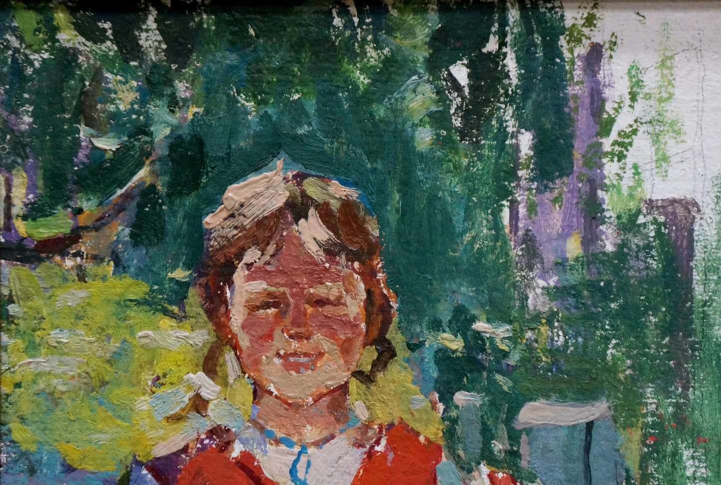 Oil artwork "Portrait of a Girl" by Alexander Matveevich Taleev