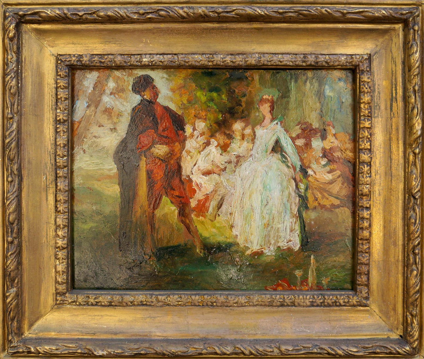 Oil painting Meeting of noble people