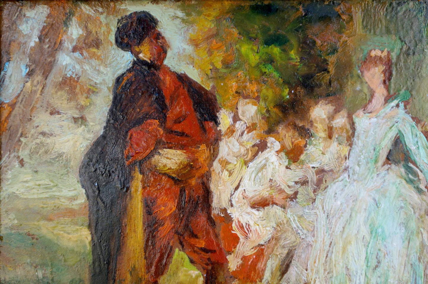 Oil painting Meeting of noble people