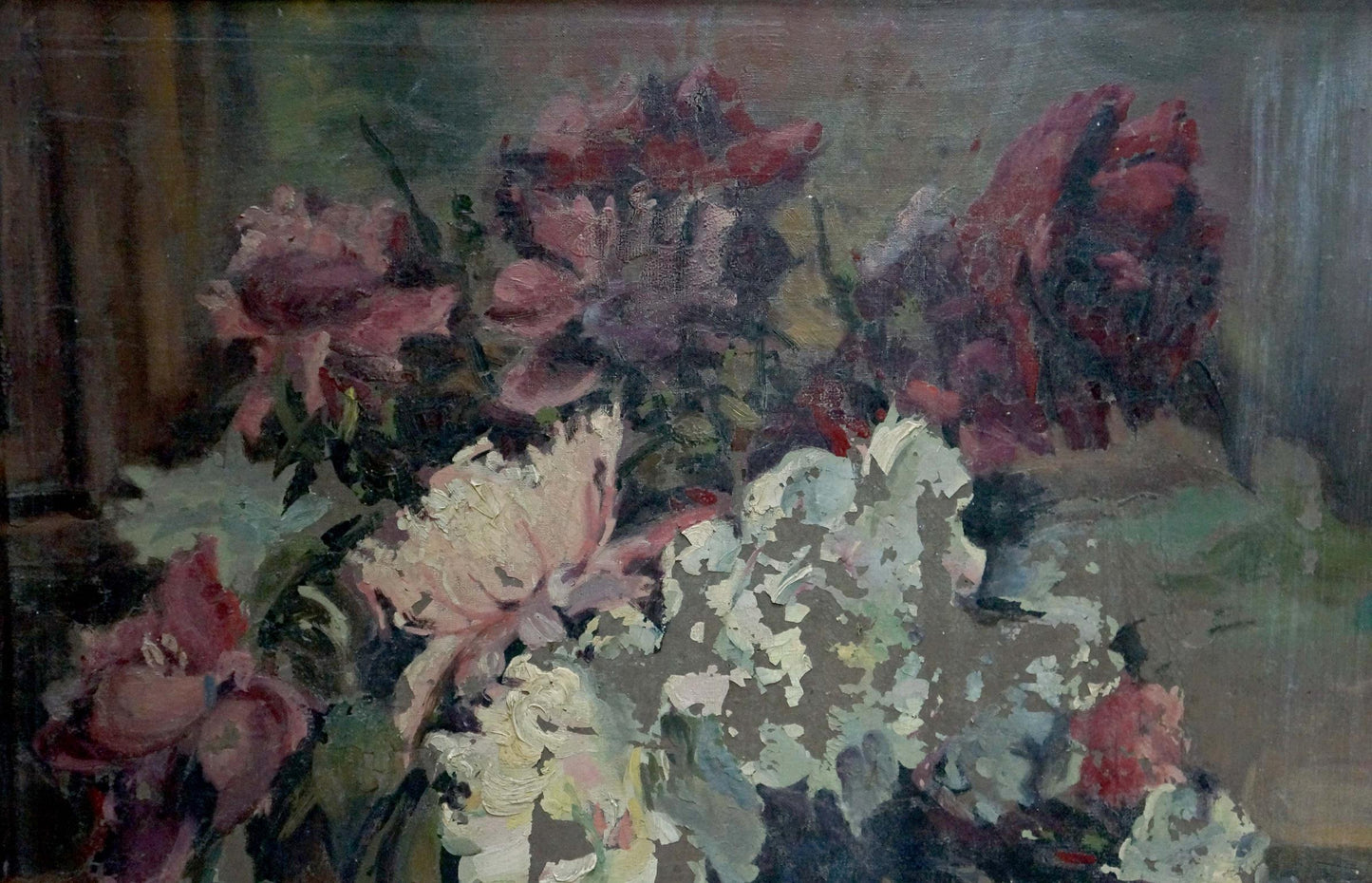 Sergey Fotievich Besedin's Oil Painting: Capturing the Beauty of Peonies