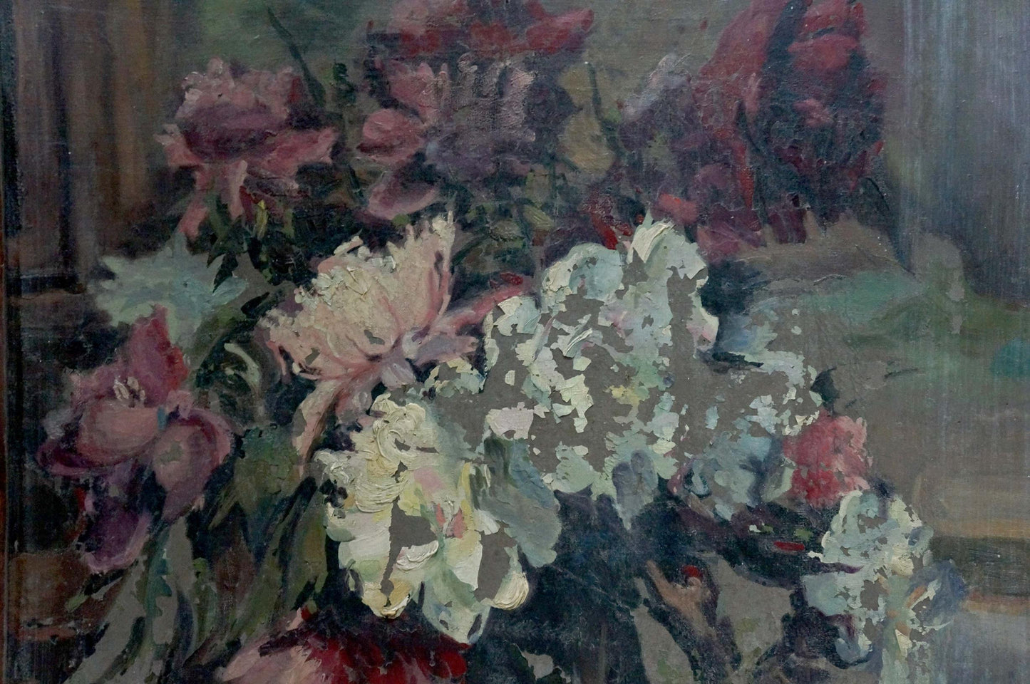 Petals and Pigments - An Oil Painting by Sergey Fotievich Besedin