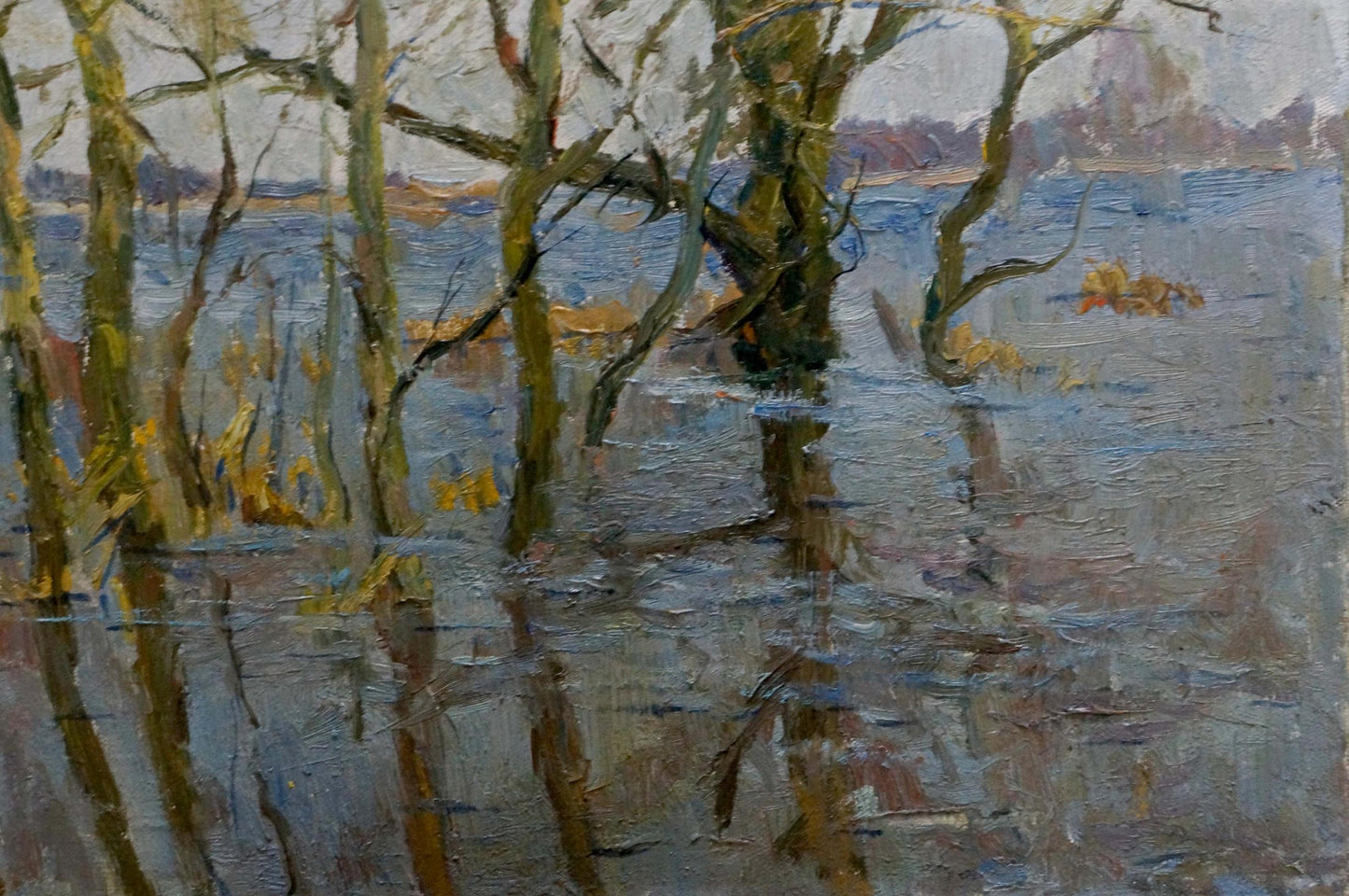 Oil painting Spring flood Kogan-Shats Matvey Borisovich