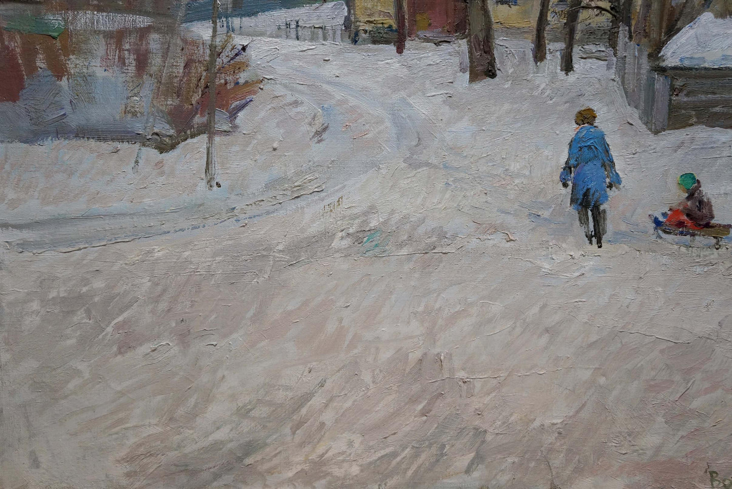 Oil painting Winter landscape Eremin Boris Alexandrovich
