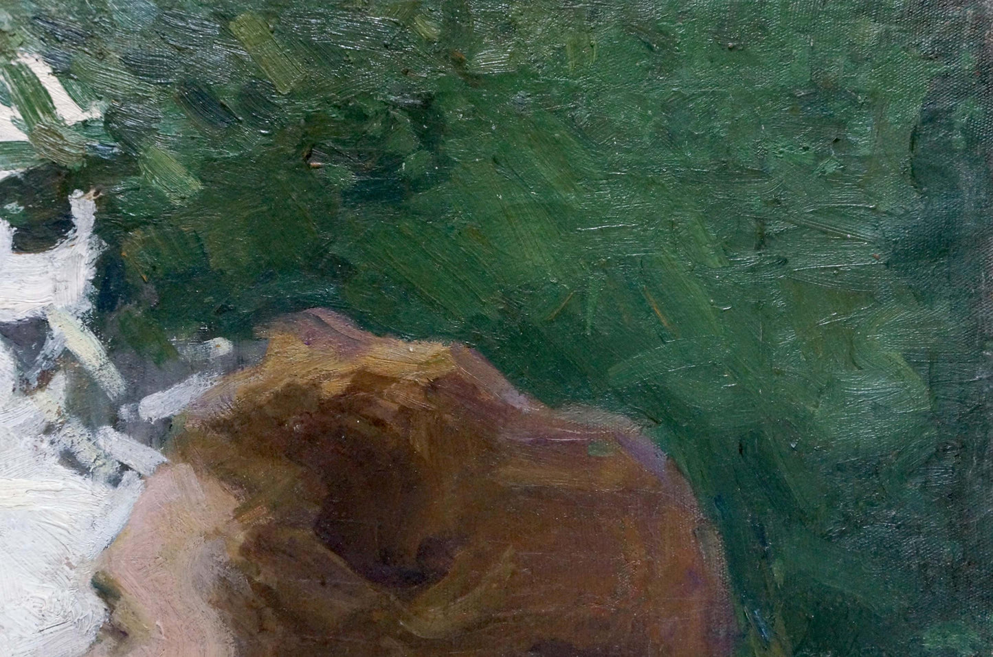 Oil painting In the garden Bozhiy Svyatoslav Mikhailovich