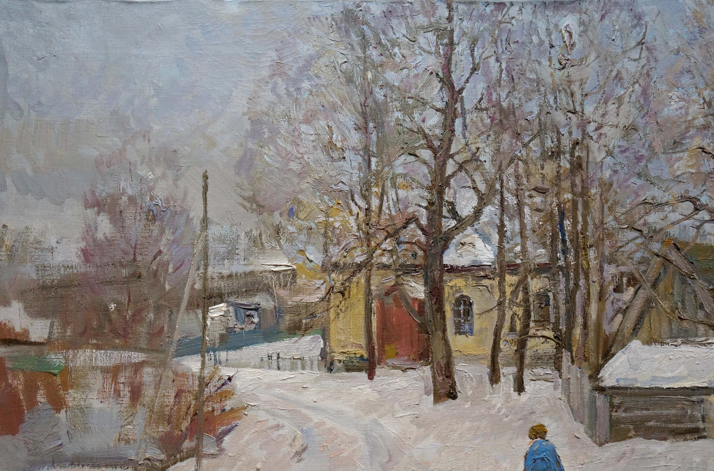 Oil painting Winter landscape Eremin Boris Alexandrovich