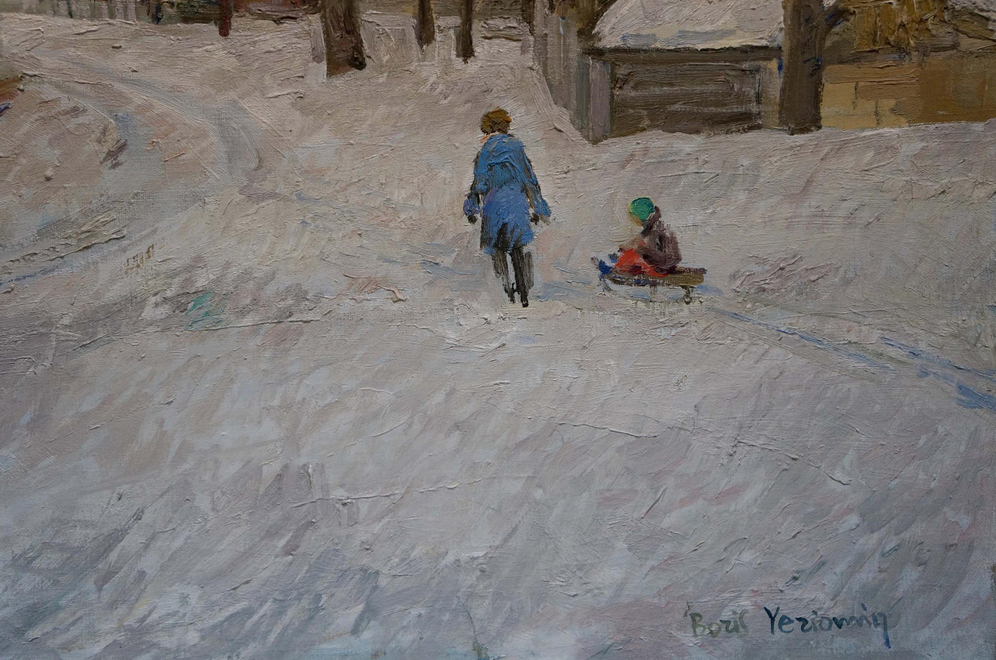 Oil painting Winter landscape Eremin Boris Alexandrovich