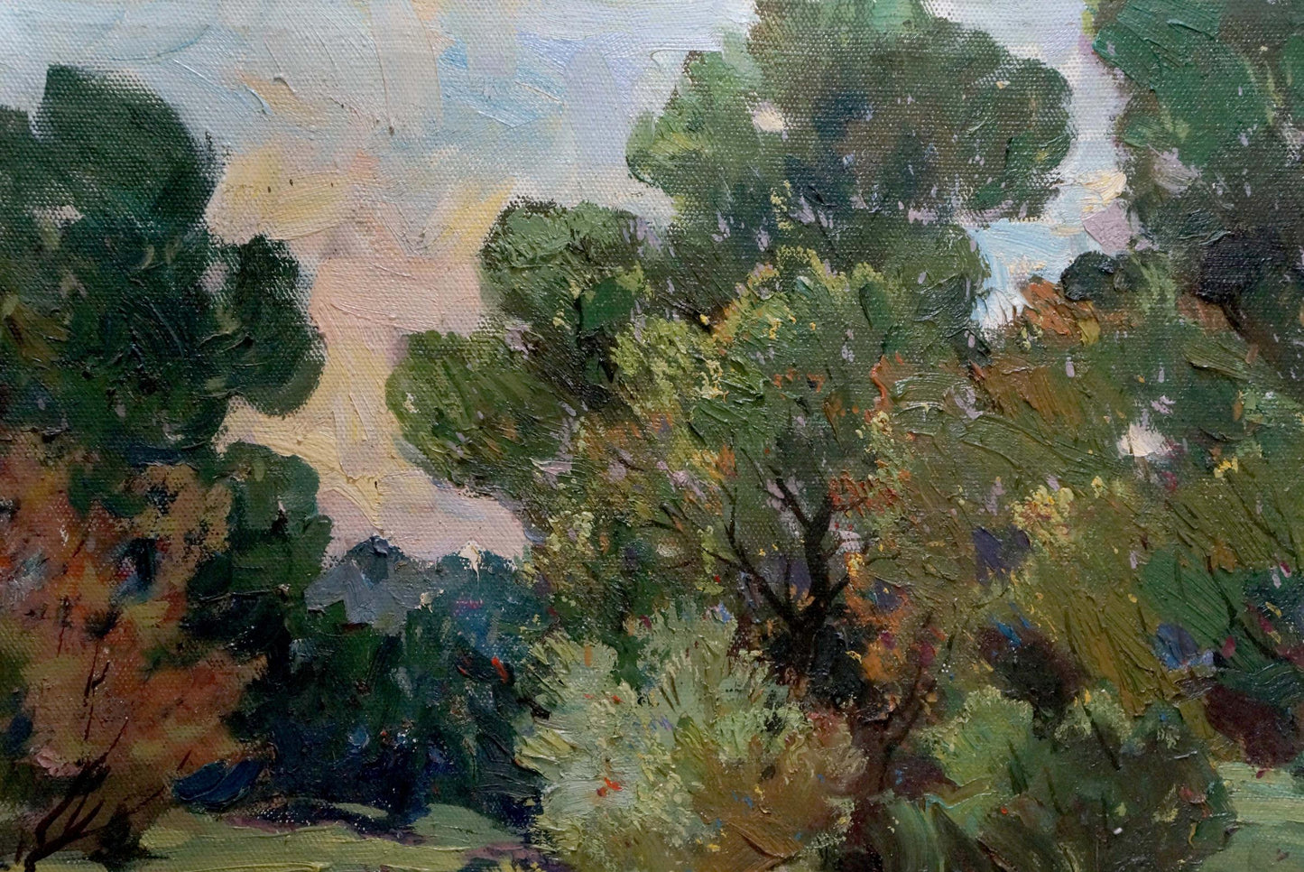 Oil painting Down the river