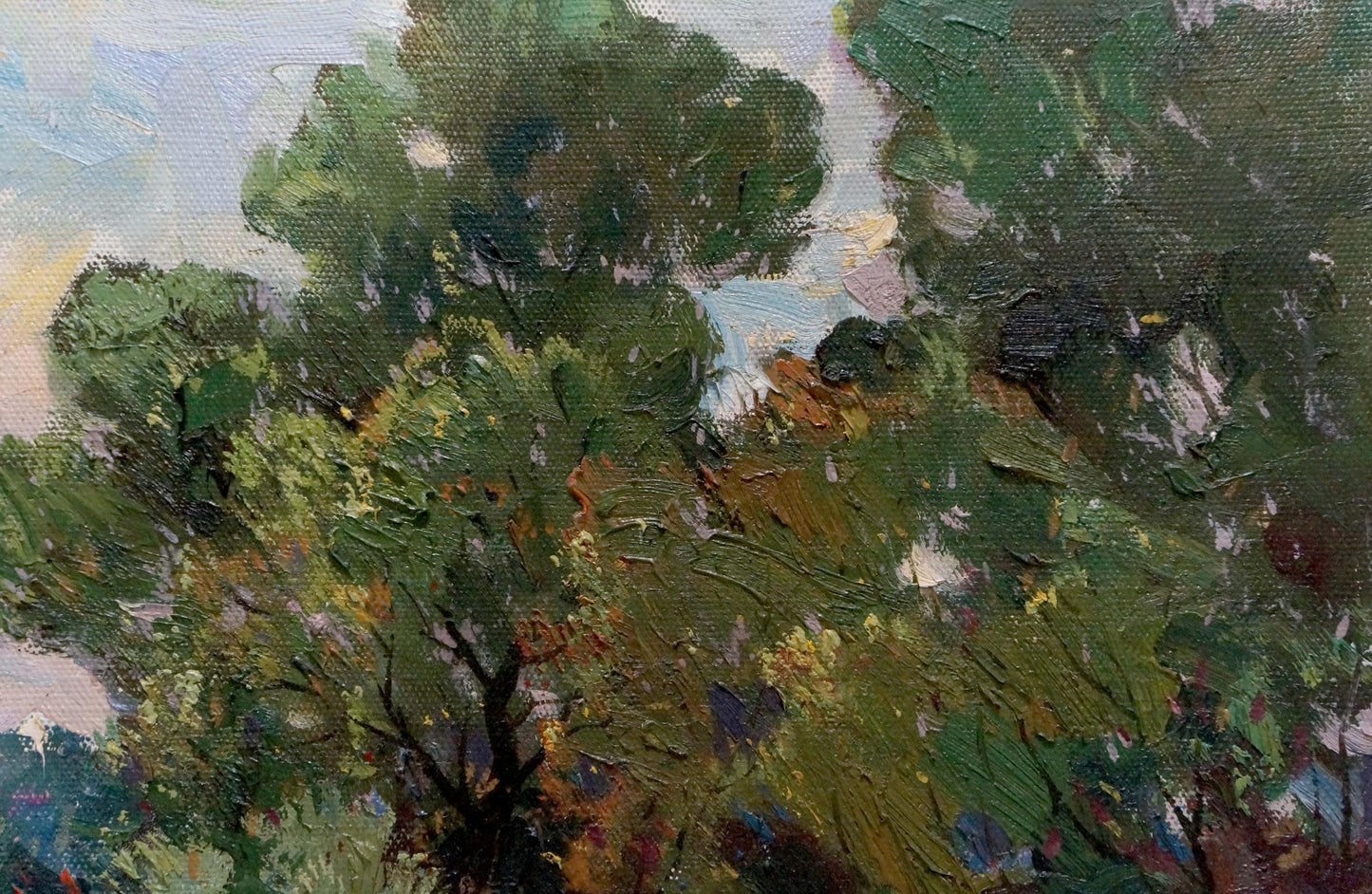 Oil painting Down the river