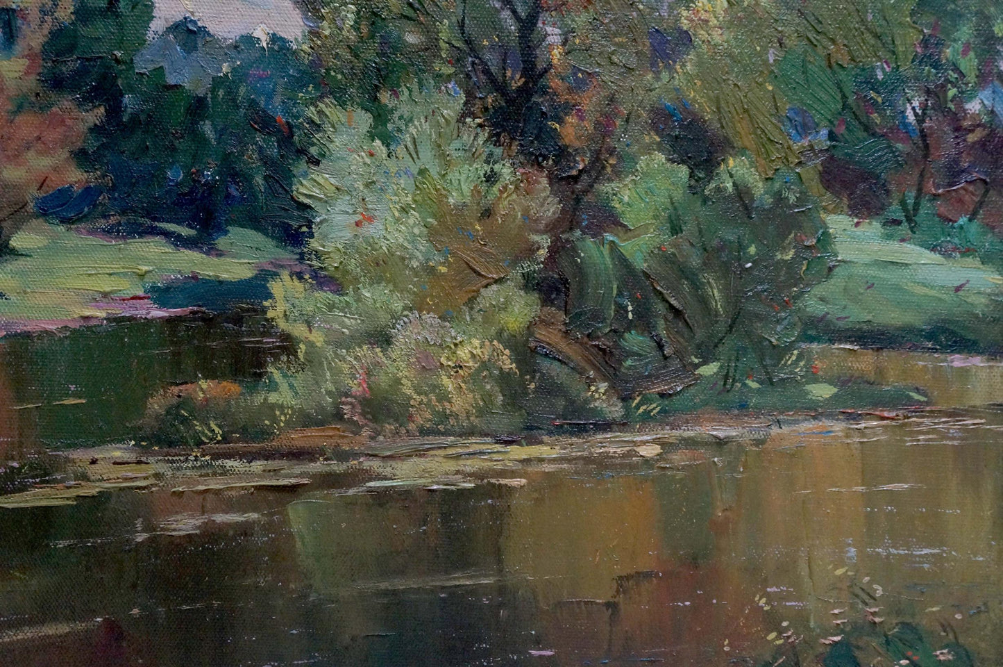 Oil painting Down the river