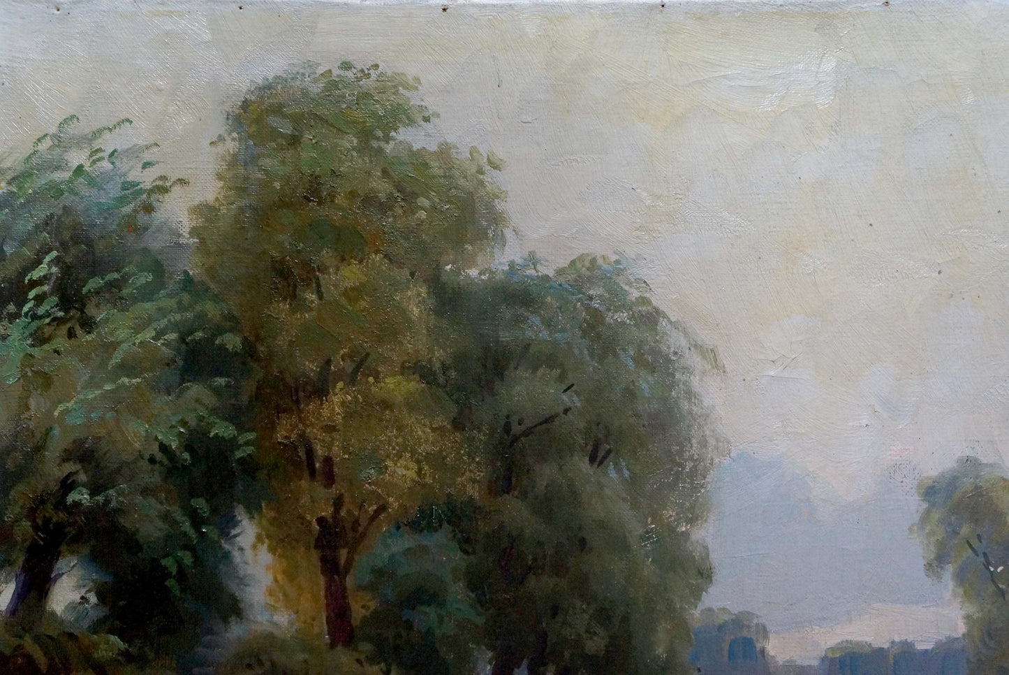 Oil painting Swamp landscape