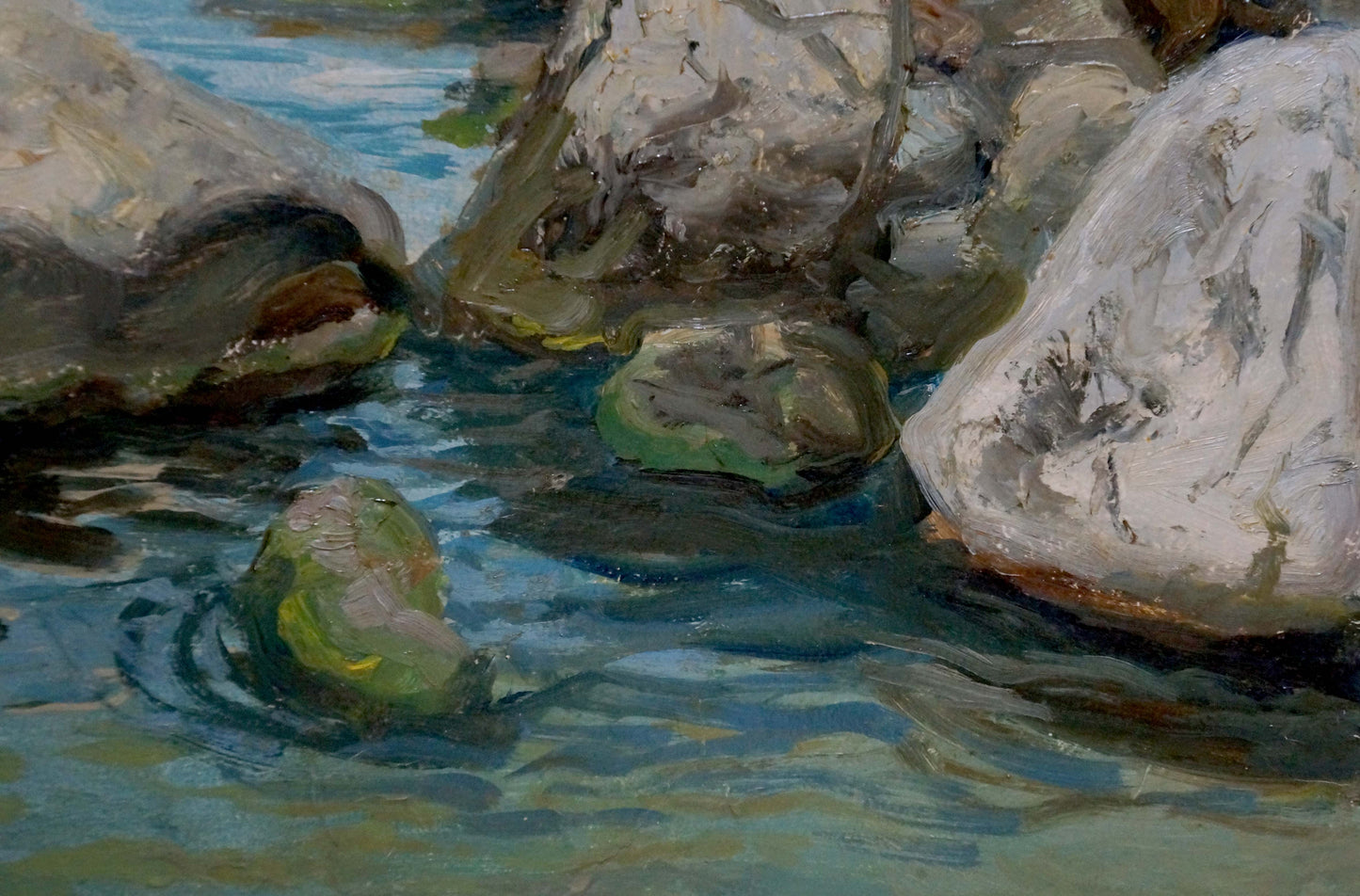 Oil painting Summer seashore Unknown artist