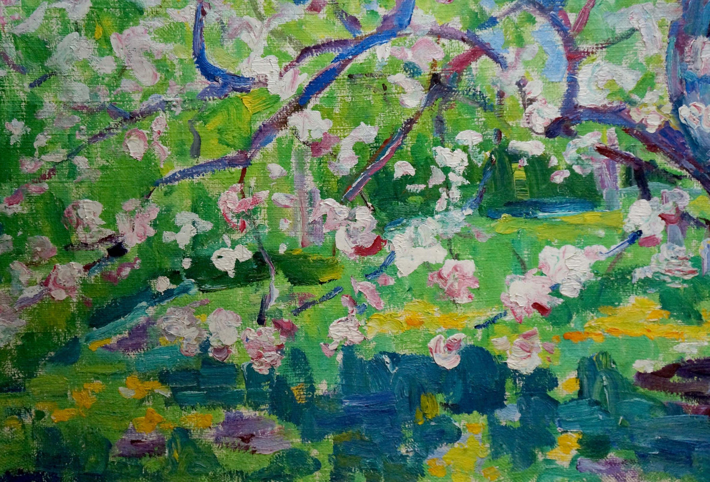 Oil painting Blooming apple tree Mandrikova - Donchik Nadezhda Alekseevna