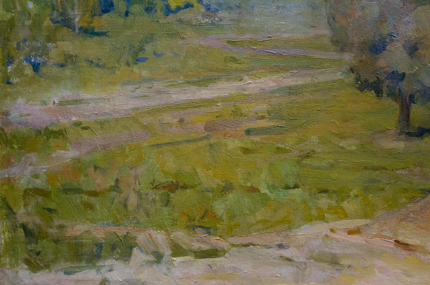 Oil painting Autumn Woodland Scene Unknown artist