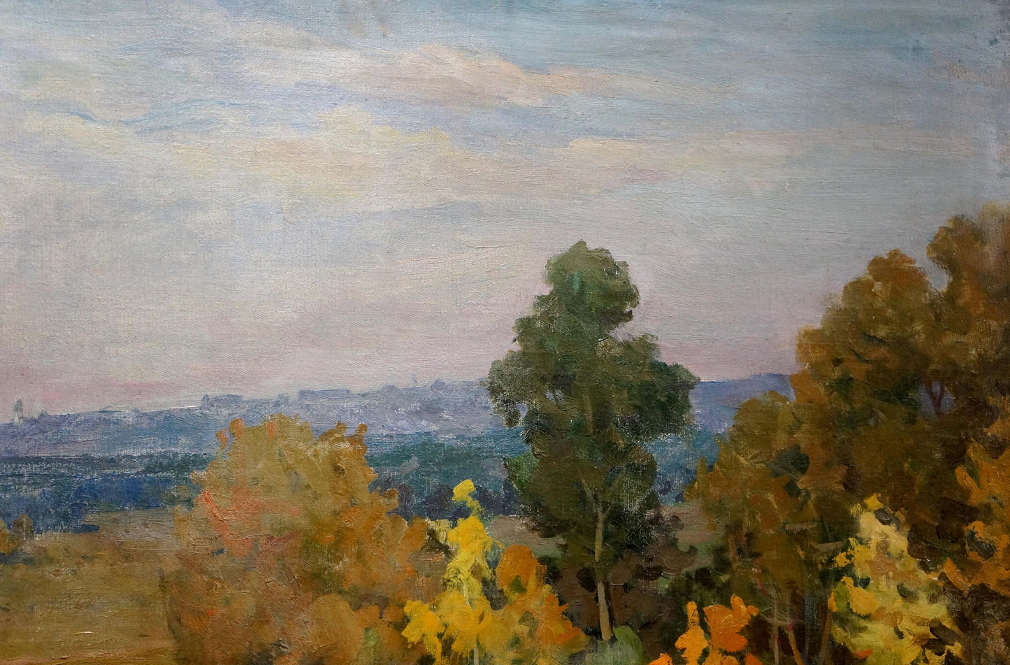 Oil painting Autumn Woodland Scene Unknown artist