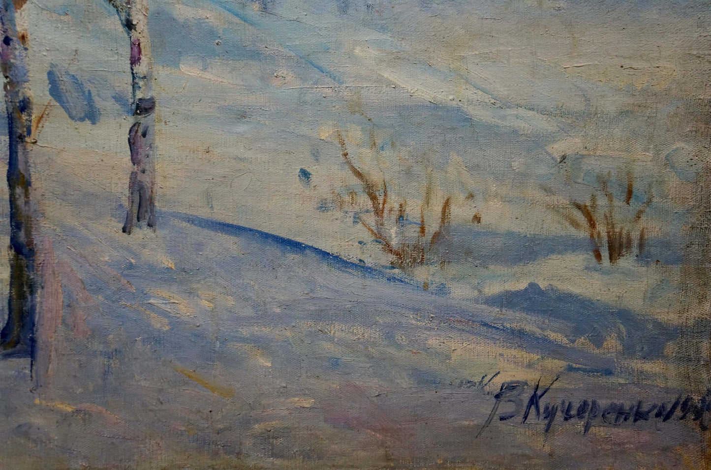 Oil painting Winter landscape Kucherenko Vladimir Vladimirovich