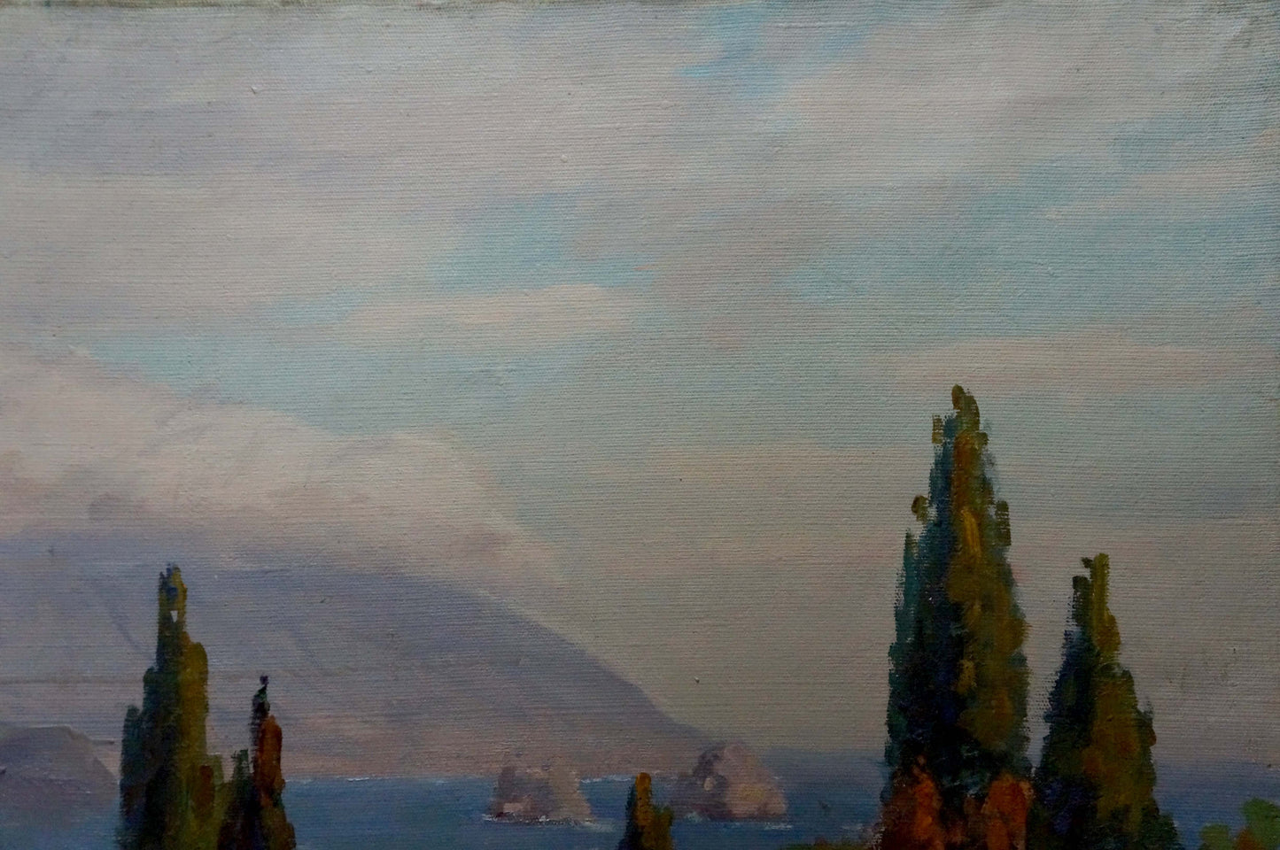 Oil painting Fog landscape Kisel Ivan Gordeevich