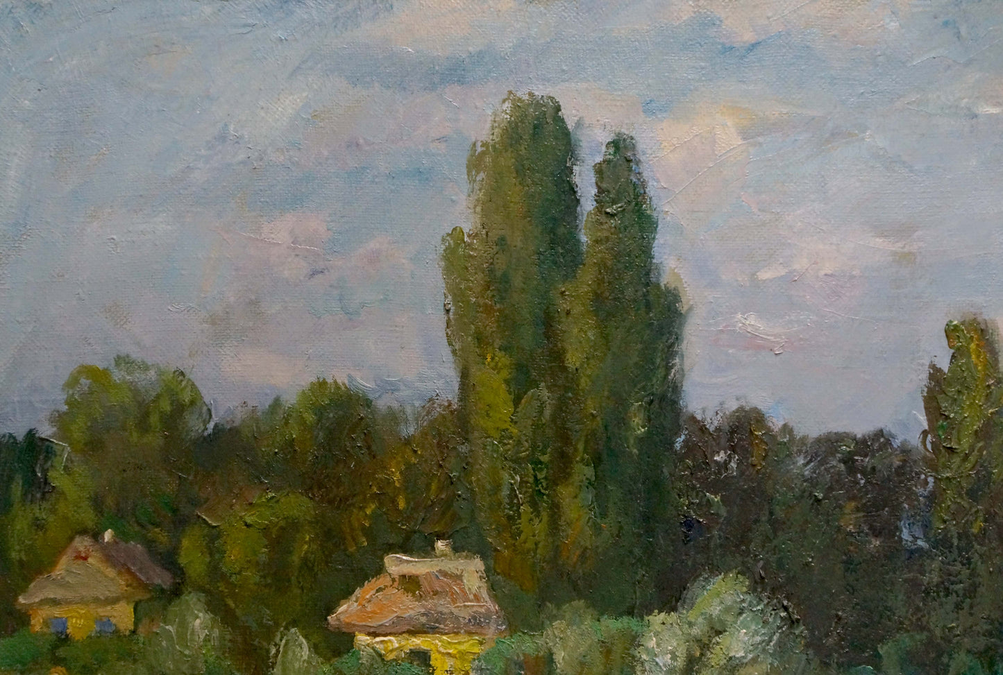 Oil painting Geese by the river Mynka Alexander Fedorovich