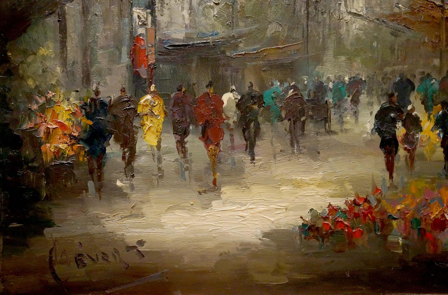 Oil painting By market Evert Collier
