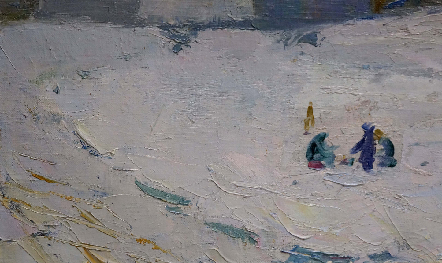 Oil painting Children walk Nikolai Petrovich Petrov